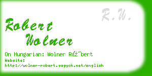 robert wolner business card